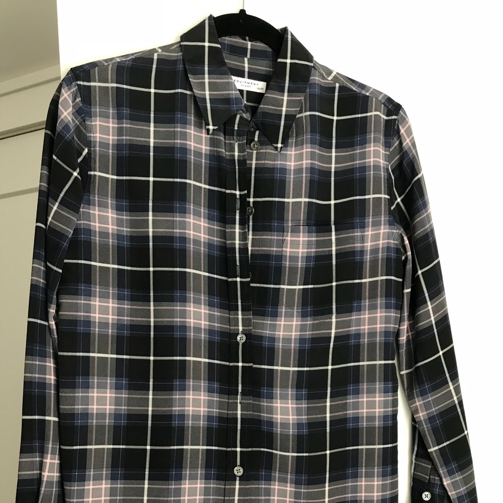 Equipment signature silk blouse